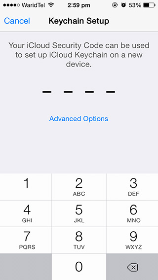 Keychain-for-iOS-säkerhetskoden