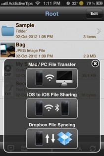 Transferencia inalámbrica iOS Drive