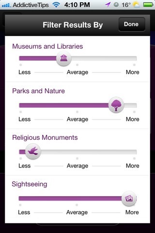 Yahoo! TimeTraveler iOS Filters