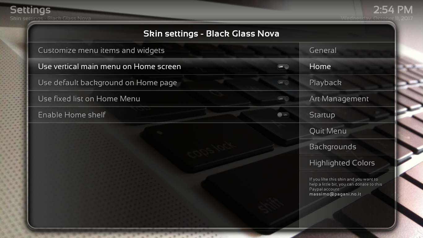 Black Glass Nova Config