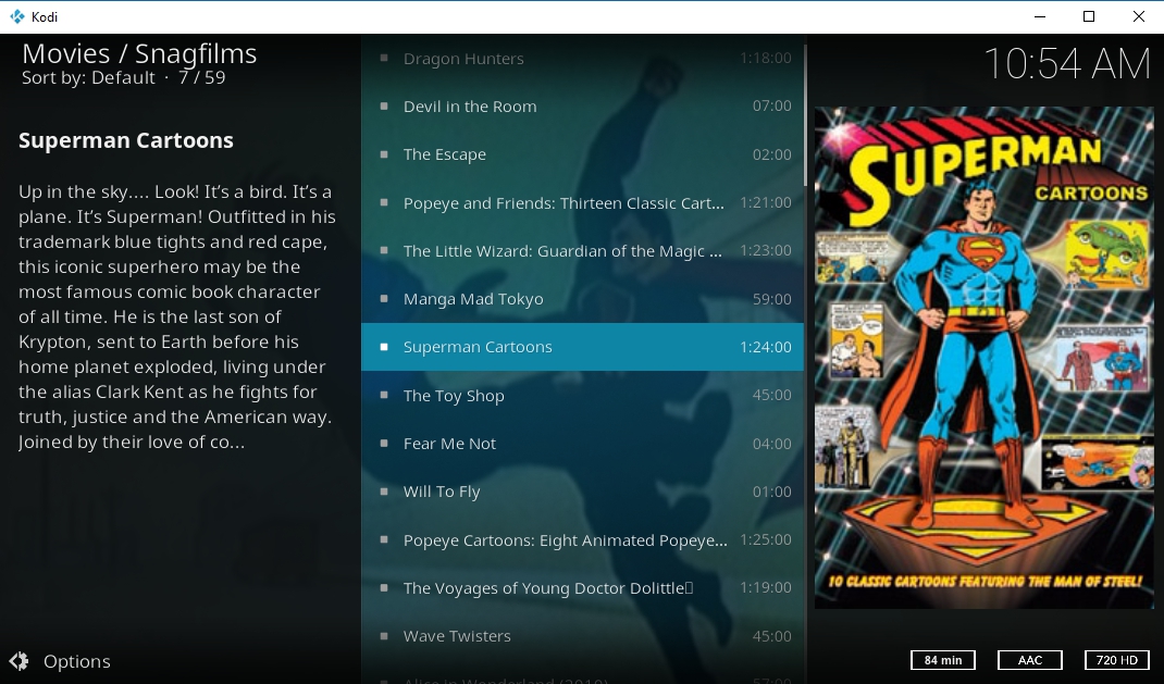 1080p Kodi-add-ons - Snagfilms