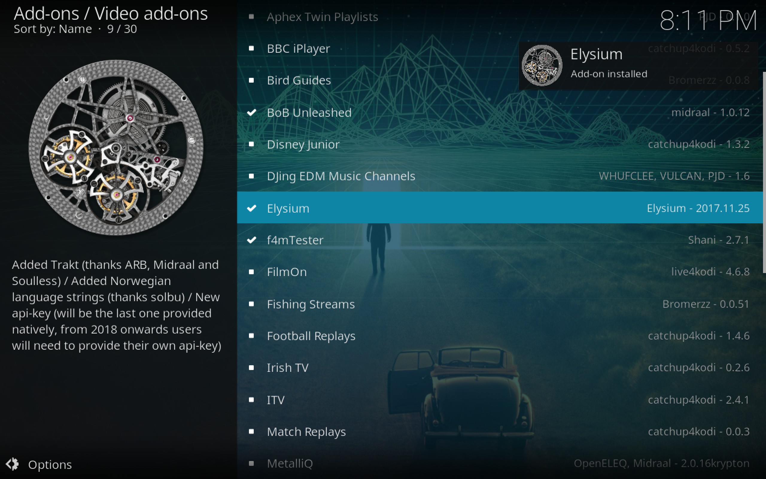 Doplněk Elysium Kodi