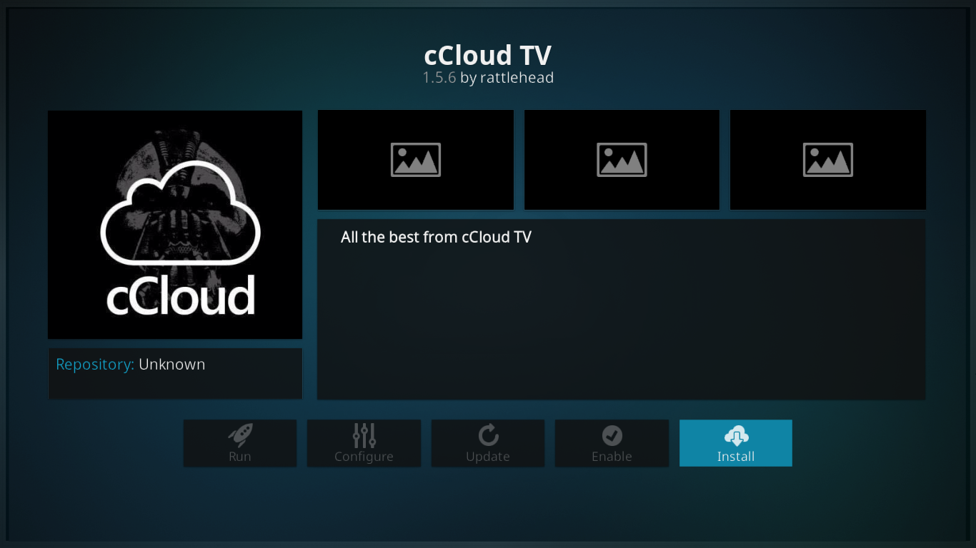 cCloud TV 정보 화면