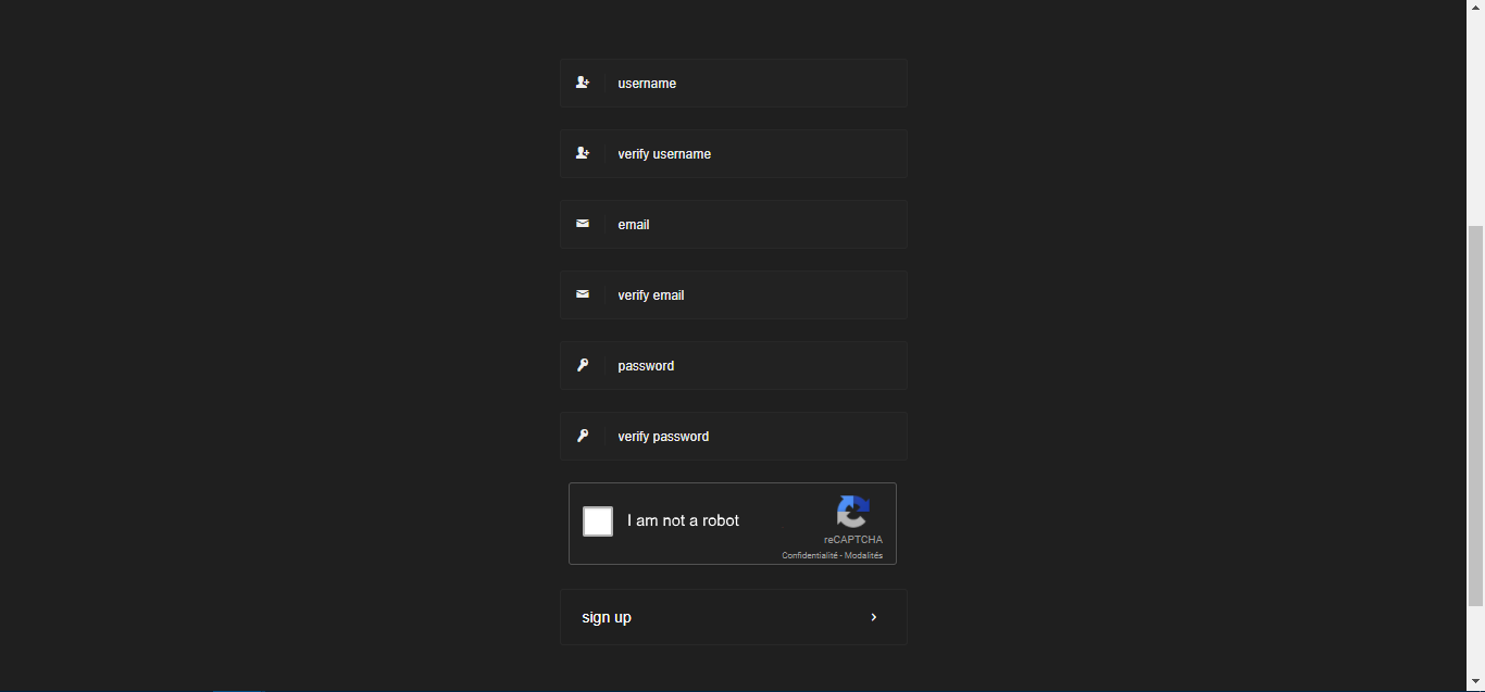 Formulář registrace CP