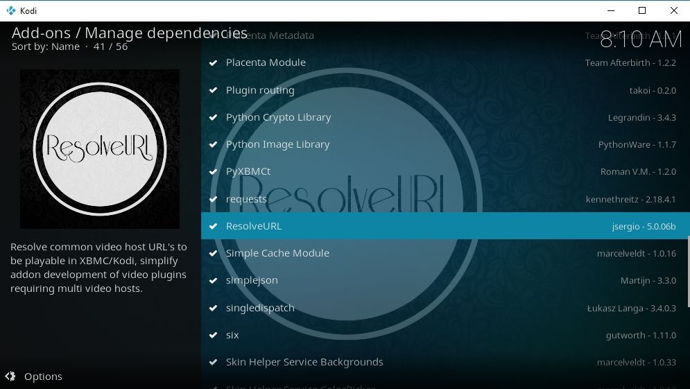 ResolveURL pro Kodi 4 - URL resolver