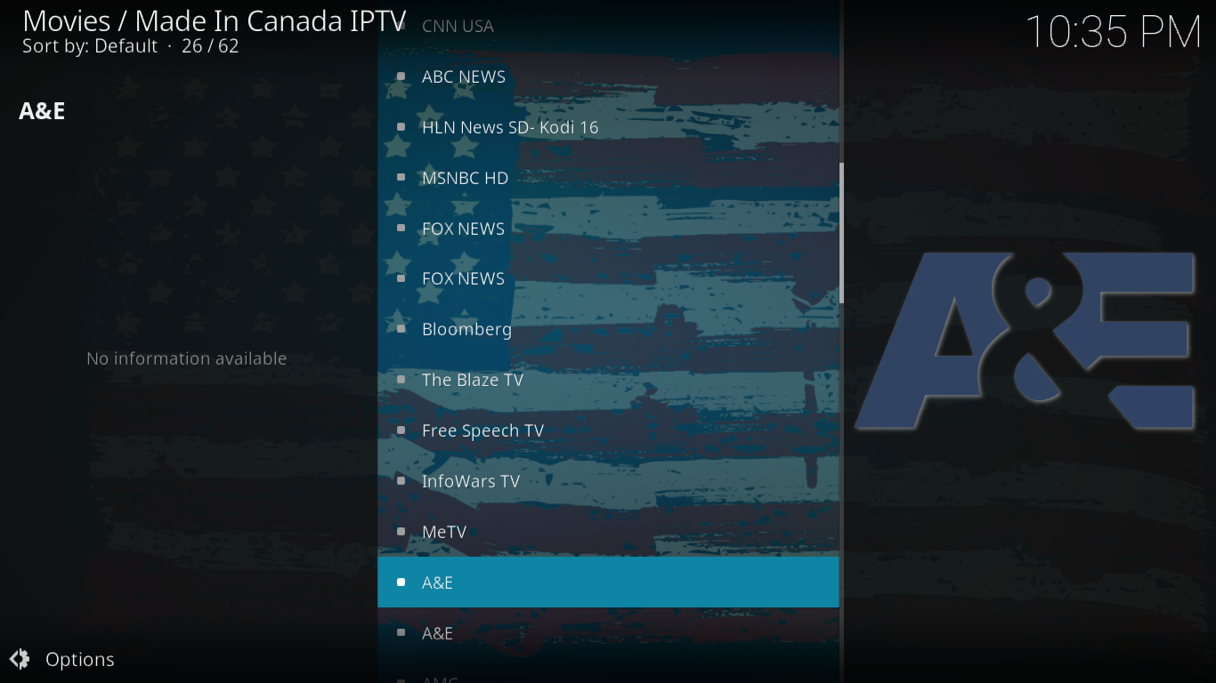 صنع في كندا IPTV USA List