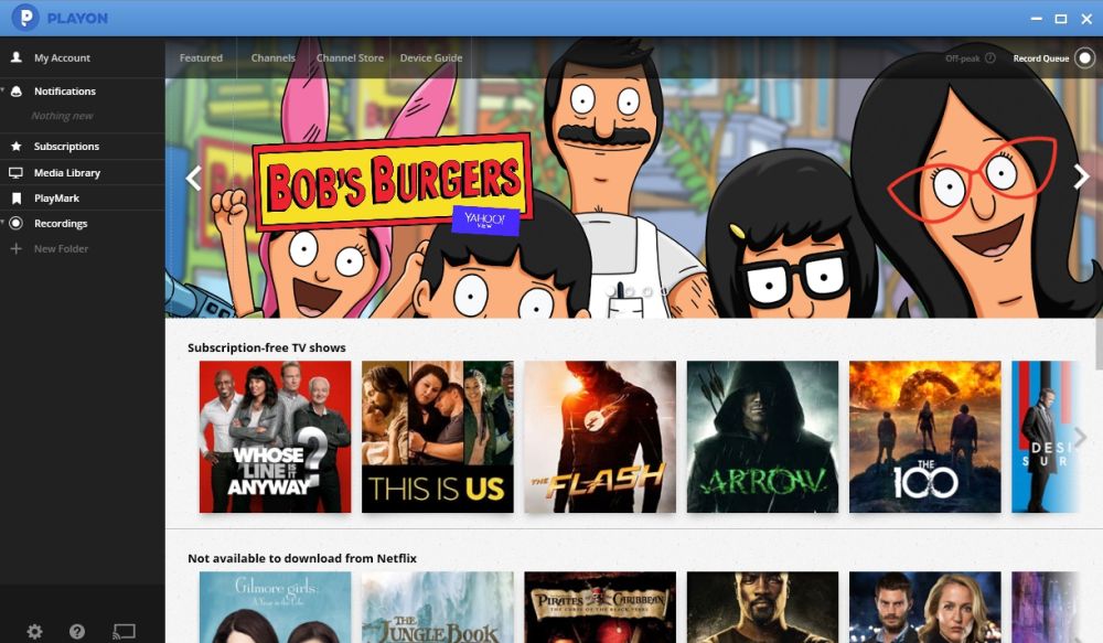 Prehliadač PlayOn Kodi Add-on 07 - Hlavná stránka PlayOn