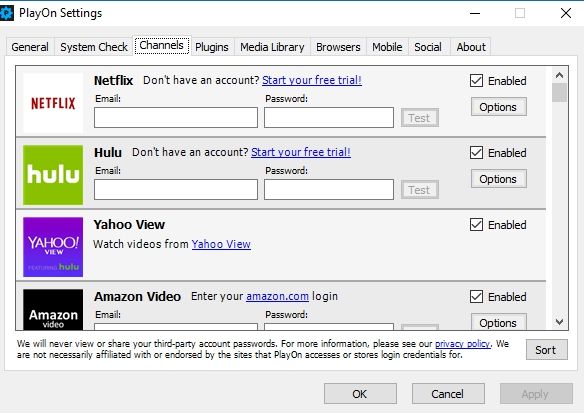 Prehrávač PlayOn Kodi Add-on 08 - Prihlásenie do účtu Netflix