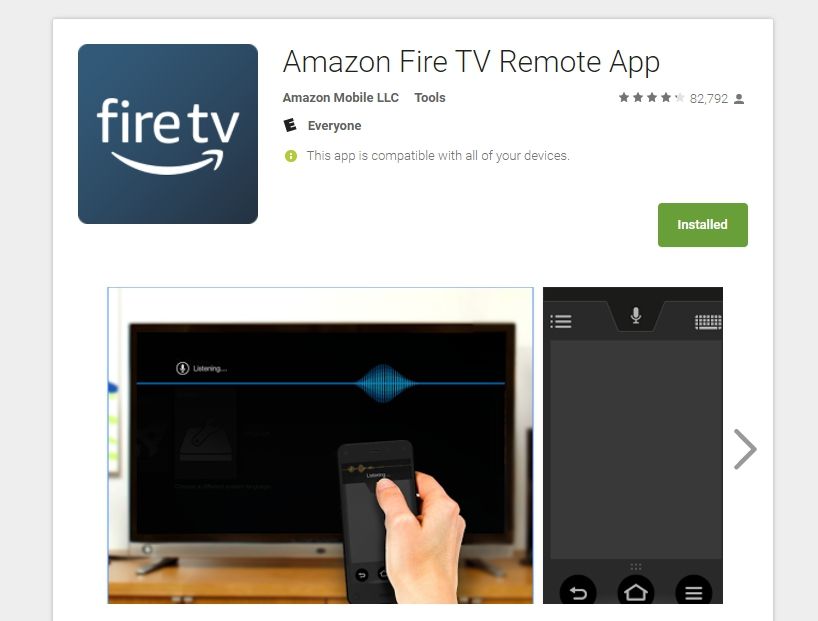 Използвайте телефона като Fire TV Remote - Google Play Screen - 2