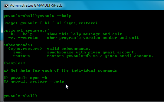 gmvault मदद gmvault मदद