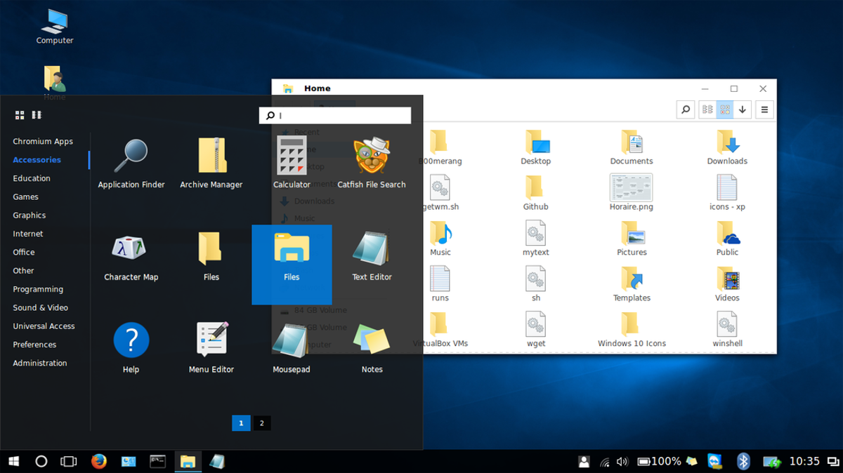 Window linux. Линукс в виндовс 10. Тема Windows для Linux. Интерфейс линукс и виндовс. Linux с оболочкой Windows 10.