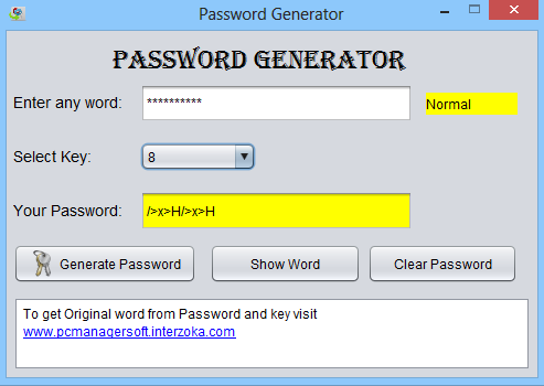 PC Manager_Password Generator