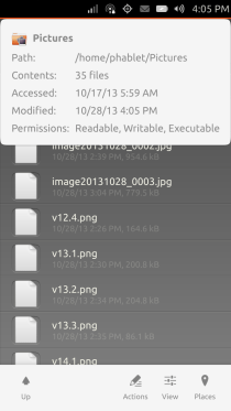 Ubuntu Touch - 21.6 - Aplikacije - Upravitelj datoteka - Svojstva