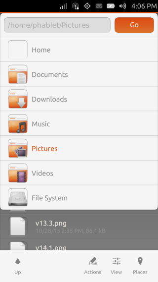 Ubuntu Touch - 21.8 - Aplikacije - Upravitelj datoteka - Mjesta