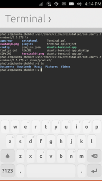 Ubuntu Touch - 22.1 - Aplikacije - Terminal
