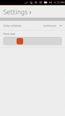 Ubuntu Touch - 22.3 - Aplikacije - Terminal - Postavke