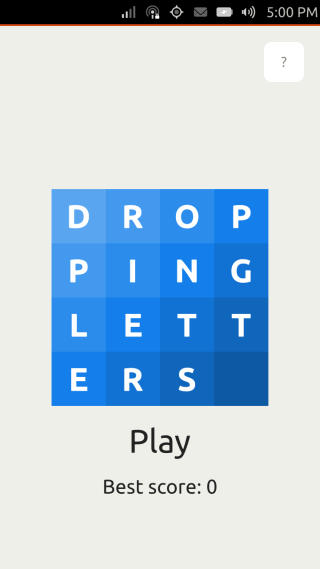 Ubuntu Touch - 28.1 - Igre - Ispuštanje slova