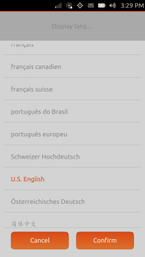Ubuntu Touch - 08.06.1. - Postavke - Jezik i tekst - Odaberite