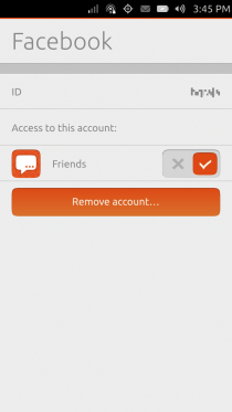 Ubuntu Touch - 08.07.7 - Postavke - Računi - Detalji o Facebooku