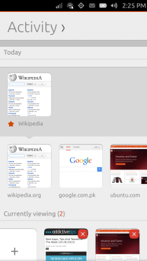 Ubuntu Touch - 12.3 - Aplikacije - Preglednik - Uređivanje aktivnosti