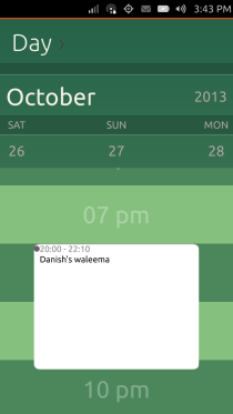 Ubuntu Touch - 19.6 - Aplikacije - Kalendar - Dan