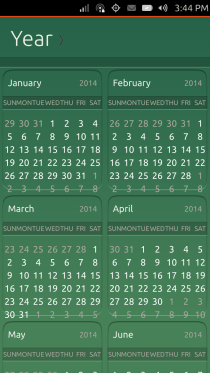 Ubuntu Touch - 19.8 - Aplikacije - Kalendar - Godina