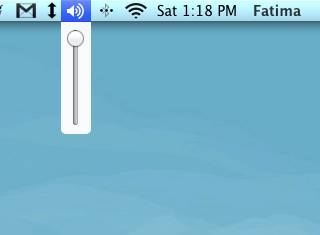 メニューバーの音量