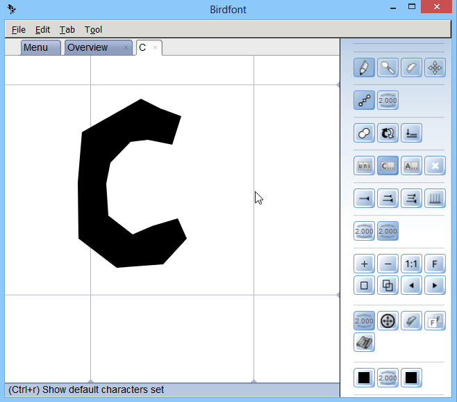 BirdFont_New Font_Font Character_C_Draw_Done