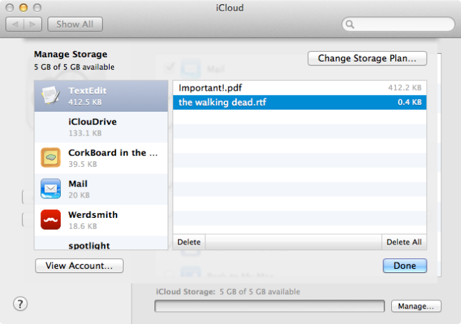 icloud จัดการ