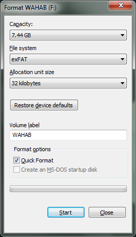 usb-format-exFAT