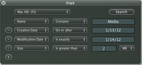 Critères multiples iFileX