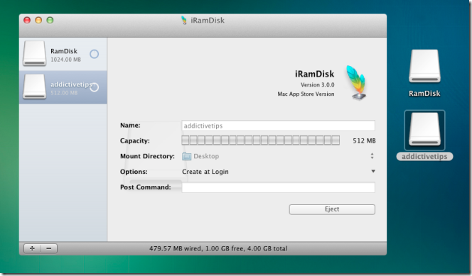 iRamDisk diskdziņi iRamDisk diskdziņi