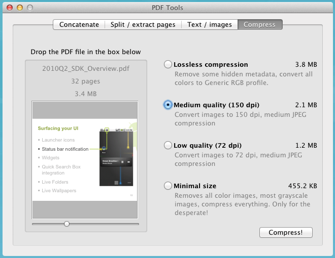 PDF Toolkit compress