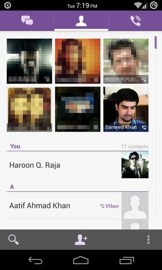 Viber pro Android Kontakty