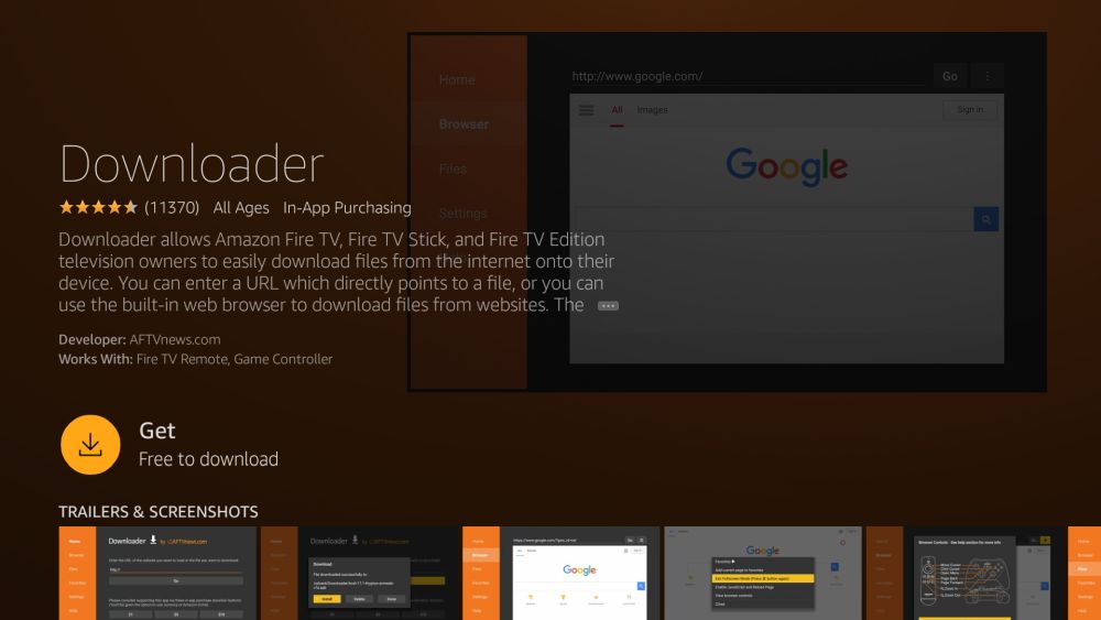 Кращі безкоштовні програми для Fire TV 3 - додаток Downloader