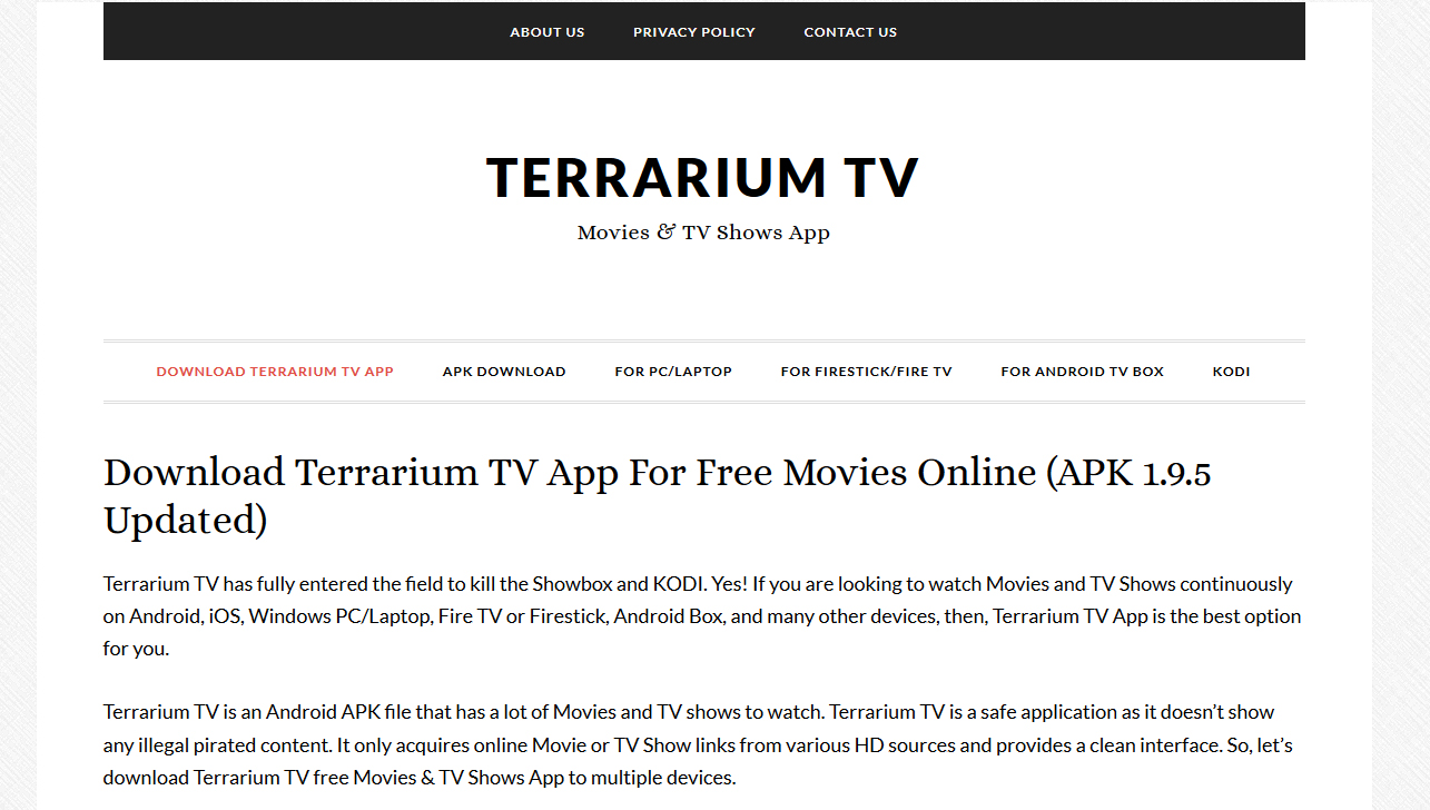 terrarium tv app google chrome