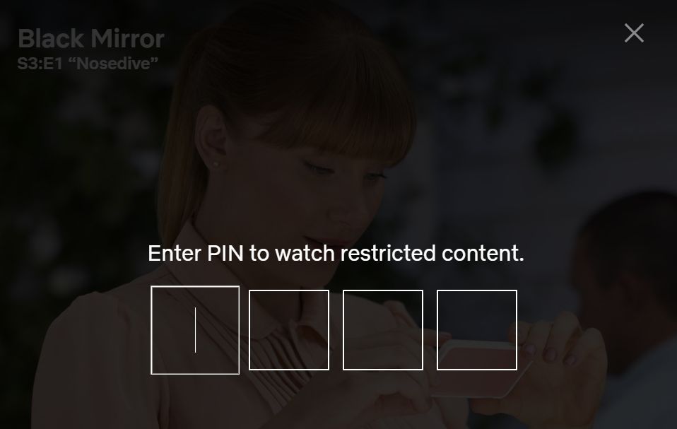 Rodičovská kontrola Netflix 10-vstupný PIN kód