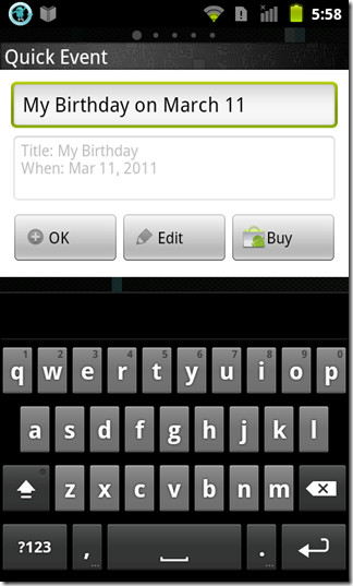 Rychlá událost pro Android Rychlá událost pro Android