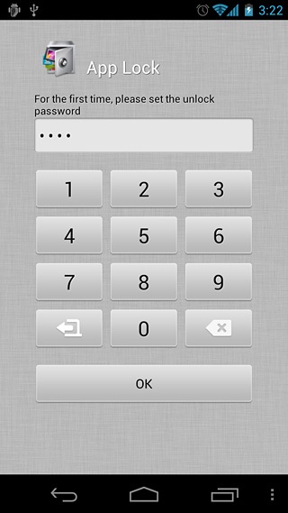App-Lock-First-time-password-setup