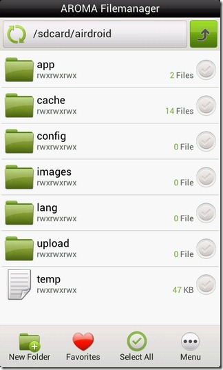 AROMA-File-Manager-Android-Sense