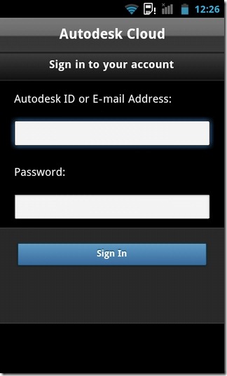 Autodesk-Design-Review-Android-Login