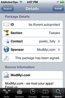 „AutoProtect Cydia“