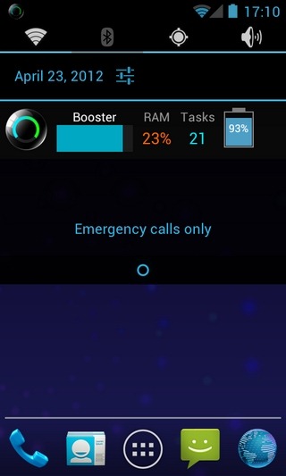 „Booster“ - „Android“ - pranešimas