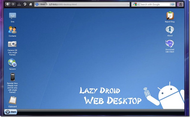 rozhraní lazydroid líný stůl rozhraní