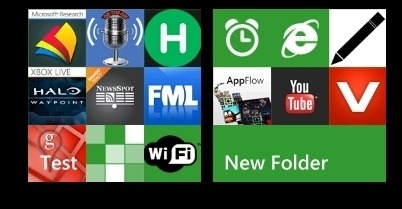 Klasörler Windows Phone