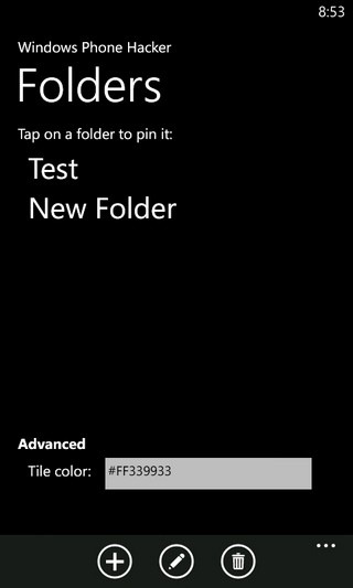 Mappar WP7 Hemsida