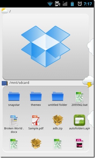 FileDrop-Dropbox-Android-Home