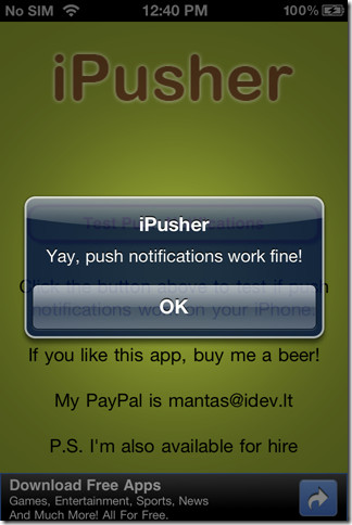 iPusher_Success