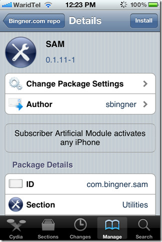 SAM Cydia Package