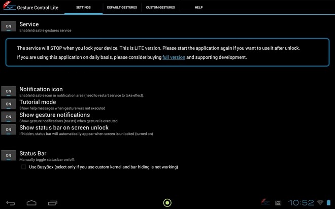 GestureControl-Android-Settings